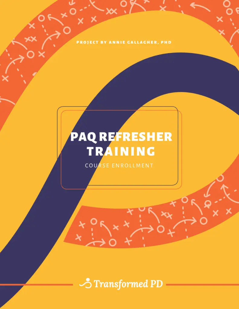 Graphic that reads PAQ Refresher Training Course Enrollment